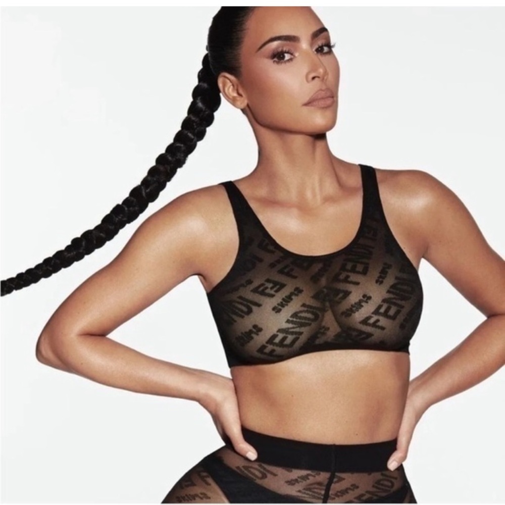 Fendi x Skims Hosiery Bralette